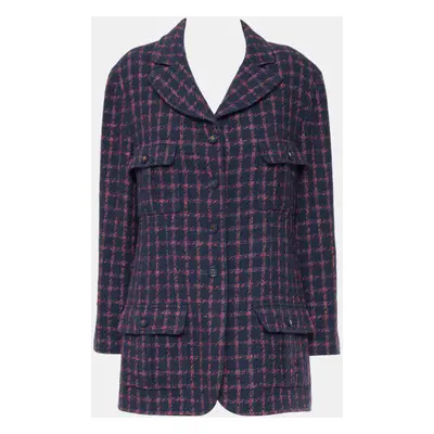 Chanel Blue Vintage Tweed Blazer