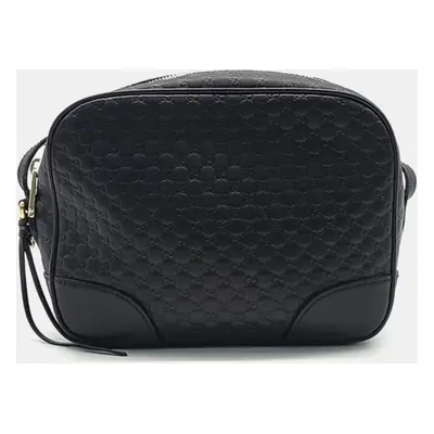 Gucci black leather Micro Cimaline Crossbody Bag