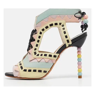 Sophia Webster Multicolor Leather Riko Lace Up Sandals Size