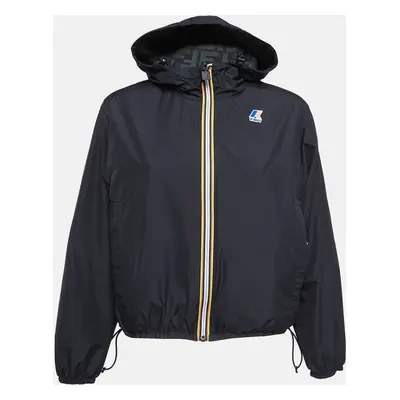 Fendi x K-Way Black Synthetic Reversible Bomber Jacket