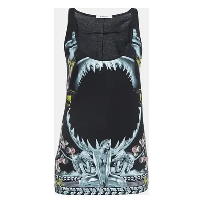 Givenchy Black Print Cotton Knit Tank Top