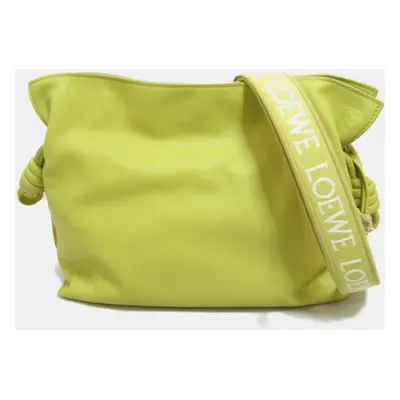 Loewe Yellow Leather Calfskin Monochrome Flamenco Knot Shoulder Bags