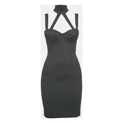 Dolce & Gabbana Black Crepe Halter Neck Mini Dress