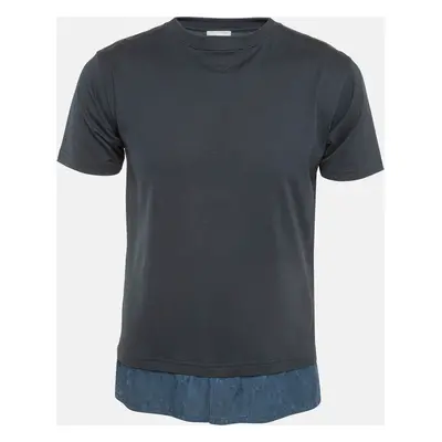 Dior Homme Blue Layered Oblique Cotton T-Shirt