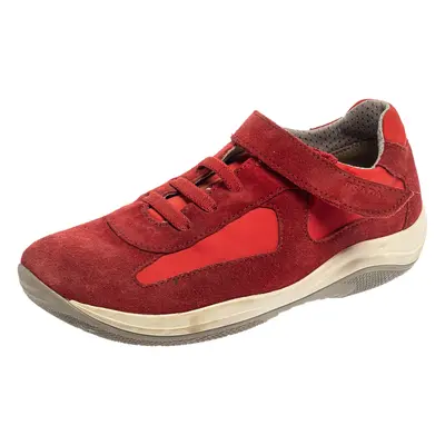 Prada Sport Red Suede and Nylon Low Top Sneaker Size