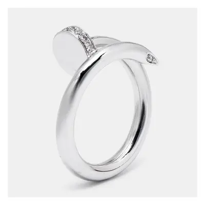 Cartier Juste Un Clou Diamond 18k White Gold Ring Size