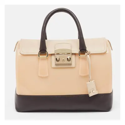 Furla Multicolor Leather and Rubber Candy Flap Satchel