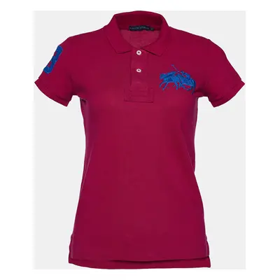 Ralph Lauren Pink Logo Embroidered Cotton Pique Polo T-Shirt