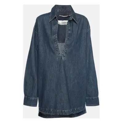 Valentino Blue Denim Long Sleeve Shirt