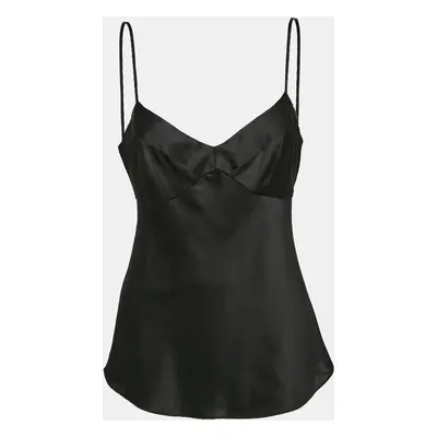 Diane Von Furstenberg Black Satin Silk Tenner Camisole