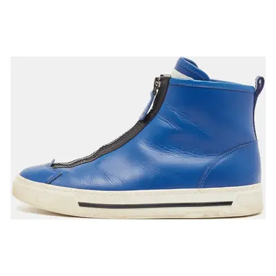 Marc Jacobs Blue Leather High Top Sneakers Size