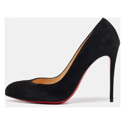 Christian Louboutin Black Suede Corneille Pumps Size 38.5