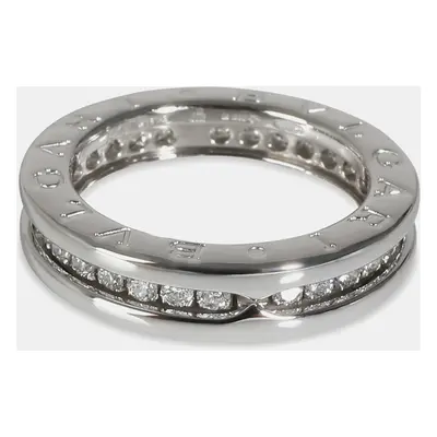 Bvlgari 18k White Gold and Diamond B.zero1 Band Ring EU