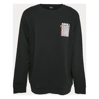 Marcelo Burlon Black Printed Cotton Sweatshirt