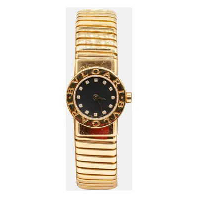 Bvlgari Vintage Expandable Tubogas BB19 2T Watch with Diamonds in 18K YG (Mini Model)