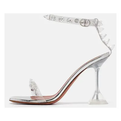 Amina Muaddi Transparent PVC Julia Glass Sandals Size