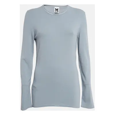 M Missoni Grey Knit Full Sleeve Top