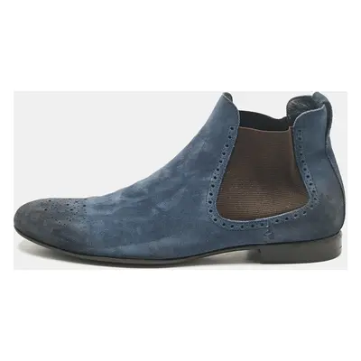 Burberry Blue Suede Ankle Length Boots Size