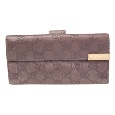 Gucci Old Rose Guccissima Leather Trademark Continental Wallet