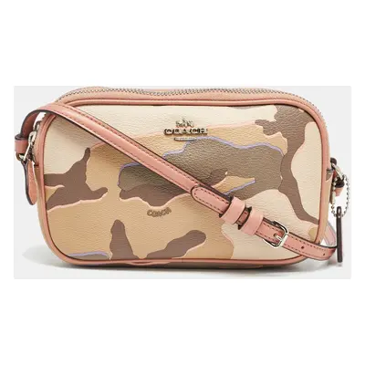 Coach Multicolor Camouflage Coated Canvas Crossbody Bag