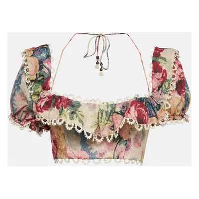 Zimmermann Multicolor Printed Melody Off-The-Shoulder Top