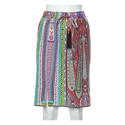 Etro Multicolor Paisley Printed Silk Mini Skirt