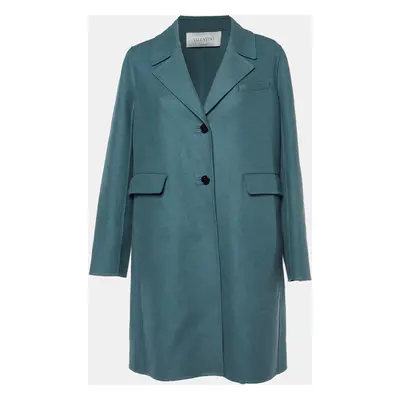 Valentino Sage Green Wool Mid Length Coat