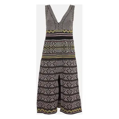 M Missoni Multicolor Patterned Lurex Knit Sleeveless Midi Dress