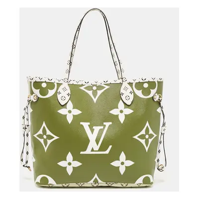 Louis Vuitton Khaki Giant Monogram Canvas Neverfull MM Bag