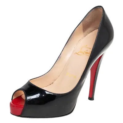 Christian Louboutin Black Patent Leather Very Prive Pumps Size