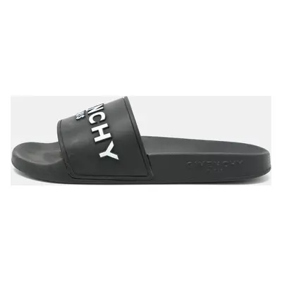 Givenchy Black Rubber Logo Flat Pool Slides Size