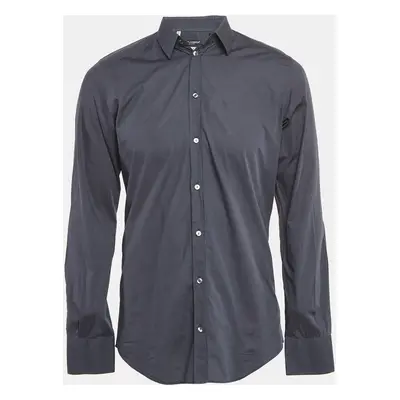 Dolce & Gabbana Blue Cotton Button Front Shirt