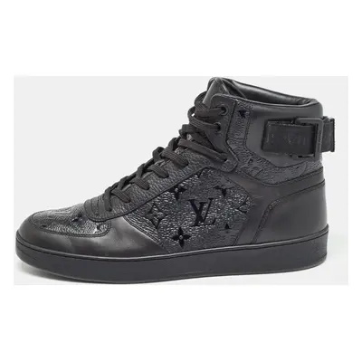 Louis Vuitton Black Leather Rivoli High Top Sneakers Size