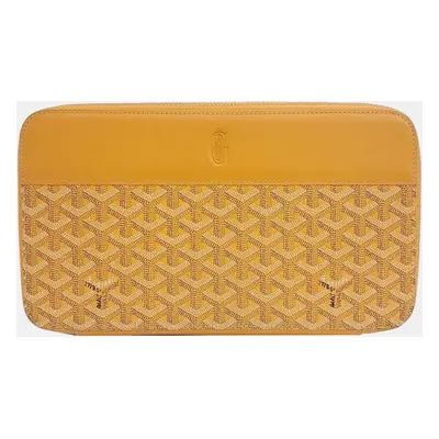 Goyard Yellow Goyardine Canvas Matignon Clutch bag