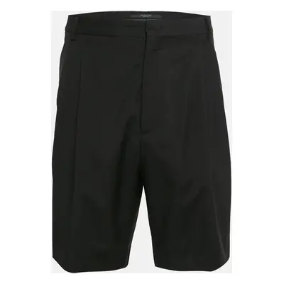 Valentino Black Wool Pleated Shorts