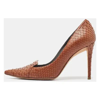 Gina Brown Python Pointed Toe Pumps Size 37.5