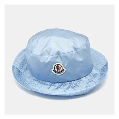 Moncler Blue Logo Applique Nylon Bucket Hat