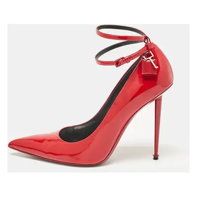 Tom Ford Red Patent Leather Padlock Pumps Size