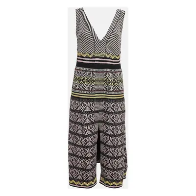 M Missoni Multicolor Patterned Lurex Knit Sleeveless Midi Dress