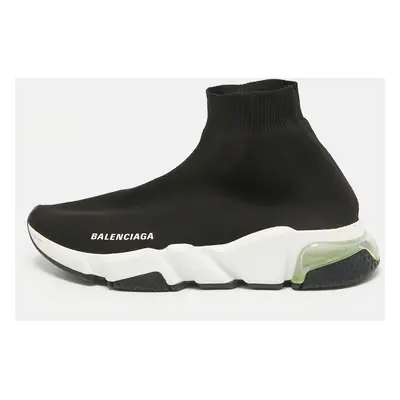 Balenciaga Black Knit Fabric Speed High Top Sneakers Size