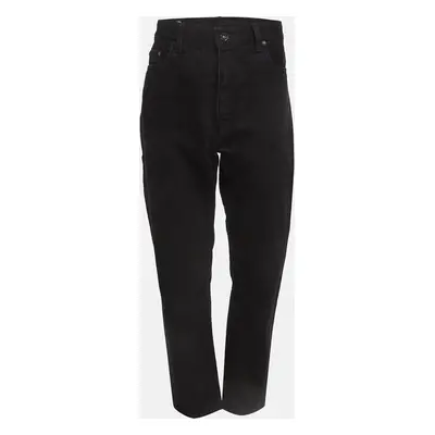 Off-White Black Denim Straight Leg Jeans Waist 34"