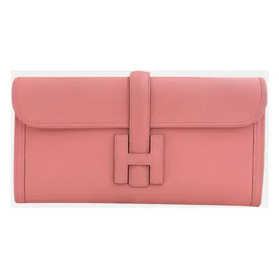 Hermes Jije Elan Clutch Bag Swift Pink D Engraved