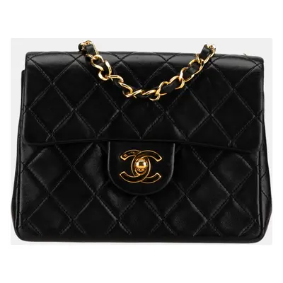 Chanel Black Mini Square Classic Lambskin Flap