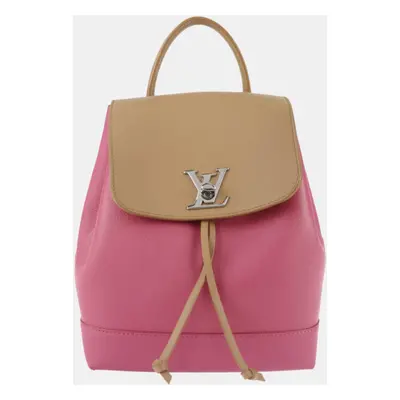 Louis Vuitton Pink Leather Lockme Backpack