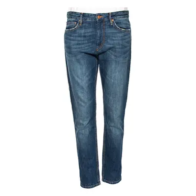 Isabel Marant Étoile Blue Denim Distressed Trim Detailed Jeans