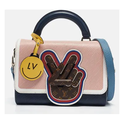 Louis Vuitton Blue/Multicolor Epi Leather Peace Love Twist MM Top Handle Bag