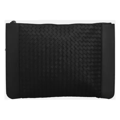 Bottega Veneta Black Intrecciato Clutch