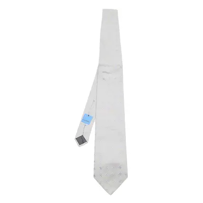 Lanvin Grey Floral Silk Jacquard Tie