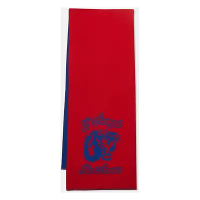 Gucci Blue/Red Tiger Jacquard Wool L'Aveugle Par Amour Scarf