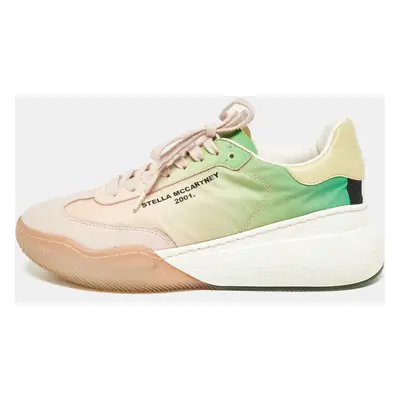 Stella McCartney Multicolor Fabric and Faux Suede Low Top Sneakers Size